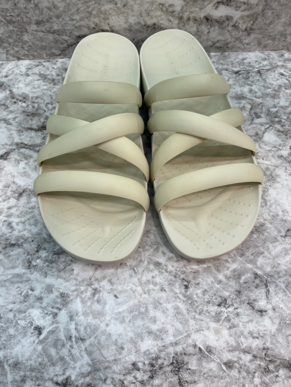 Crocs Kadee Sandals - Size 7- 2 pairs- blue floral- cream - Picture 9 of 13